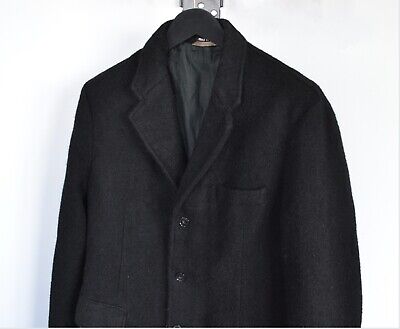 Vintage Mens MIU MIU Coat Jacket Wool Mohair Black Size 52 Vintage Mens MIU MIU Coat Jacket Wool Mohair Black Size 52