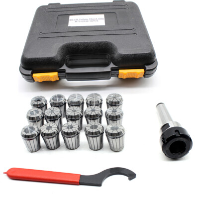 17pcs ER32 CNC Fräser Spannzangen Satz Spannzangenfutter MK3 M12 Aufnahme 2-20mm