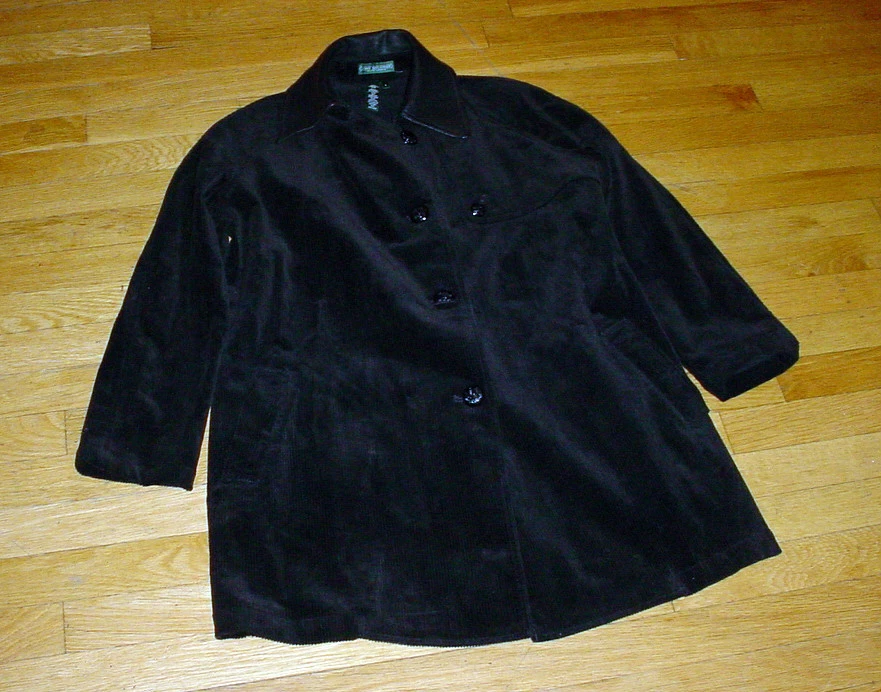 Vintage Lauren Ralph Lauren Black Corduroy/Leather-Collar Equestrian Jacket S - Image 2 of 4