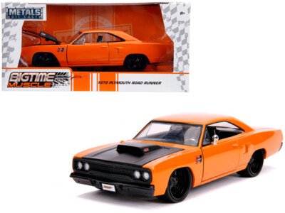 ミニカー BIGTIME MUSCLE 1970 PLYMOUTH ROAD RUNNER 1970 Plymouth Road Runner 440 Black with Red Interior