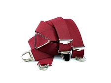 Bretelle homme 35mm motif rayure - Att 61 - bordeaux