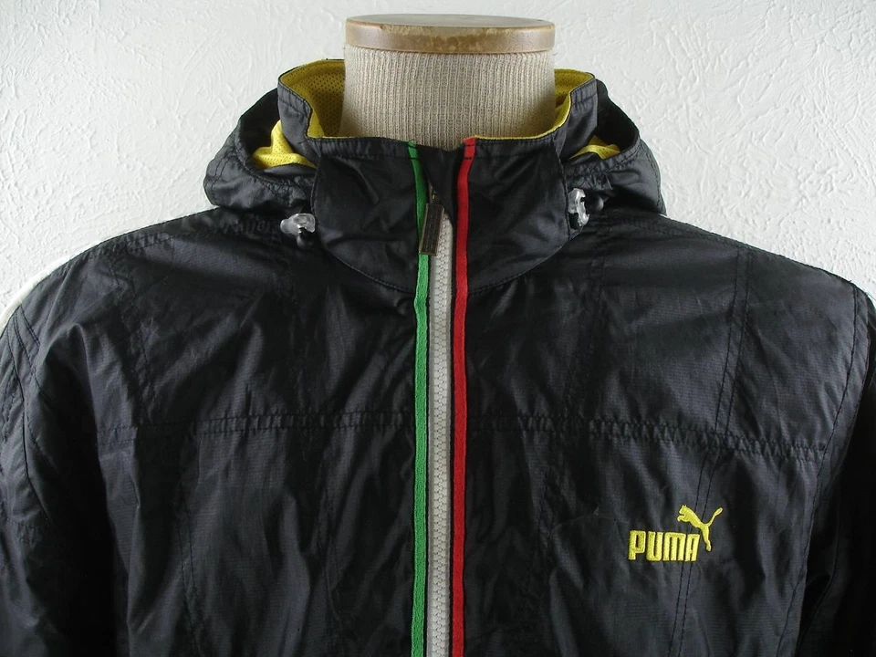 PUMA Men's sz M Scuderia Ferrari Modena Italia Jacket Racing Jacket Black Hooded - Image 4 of 4