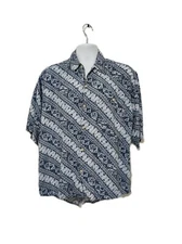 Vintage 90's TRIBES M Magnum PI Blue Paradise Found Reyn spooner hilo hattie RJC