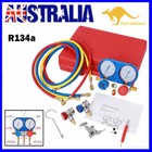 R134 Air Conditioner Diagnostic HVAC Manifold Gauge Set Refrigerant Car Tool Kit