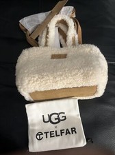 Nwt Telfar+ugg Women Bag Reverse Shopper Double Handle Small Color: Natural