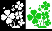 4 Leaf Clover Butterflies Vinyl Decal Car Window Laptop Tablet Notebook Tumbler