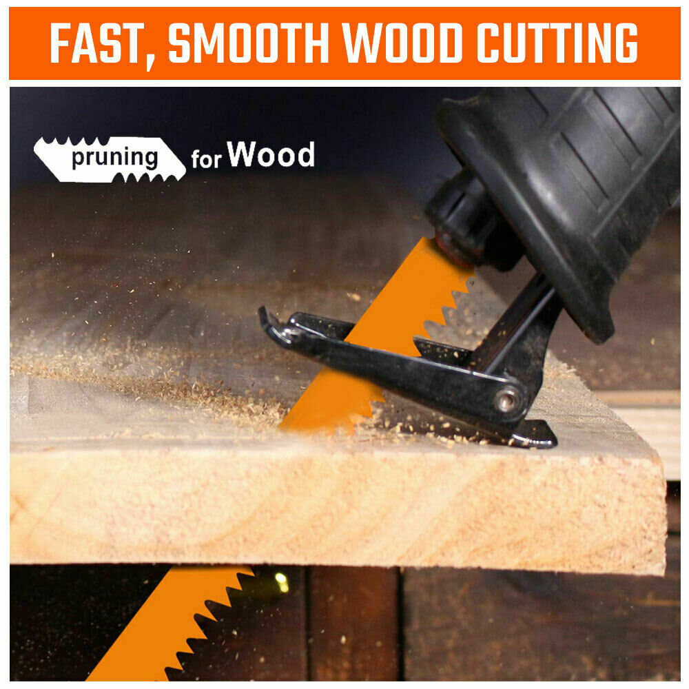 152/240/300mm Long Reciprocating Saw Blade Set 224TPI Wood Timber Cut