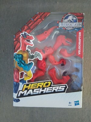 HERO MASHERS JURASSIC WORLD PARK VELOCIRAPTOR RED HASBRO NEW NEU DINOSAURIER