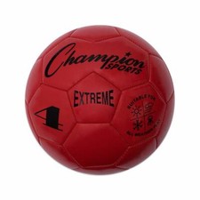 Champion Sports Extreme Soft Touch Butyl Bladder Soccer Ball, Size 4, Red