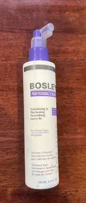 NEW Bosley Volumizing and Thickening Nourishing Leave-In for All Hair 6.8 oz