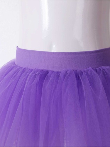 Kids Girls Tulle Layered Ballet Dance Tutu Skirt Elastic Waist Mesh Party Skirts - Picture 65 of 79