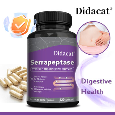 High Potency Serrapeptase 45,000 Spu A Intestinal Health Supplement 30-120 Pills