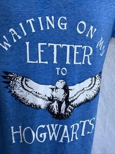 Harry Potter Graphic Tee Shirt Waiting on My Letter To Hogwarts Med Used