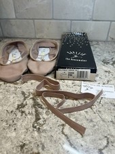 CAPEZIO DANCEMAKER SLIPPERS SHOES PINK FABRIC NOS NIB SZ 6 W