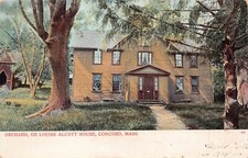 Concord MA Louisa May Alcott Little Women Writer Orchard House Vtg Postcard C26