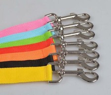 1FT LED BATTERY 3FT Nylon LEASH metal clip on pet dog walk run play flash light