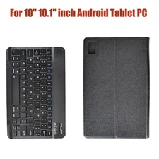 Universal Keyboard Black Leather Case Cover For 10" 10.1" inch Android Tablet PC