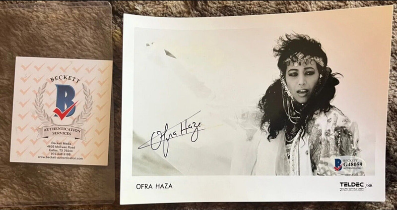 Signed Promo Photo OFRA HAZA Autographed SHADAY Picture Beckett COA GAY ICON