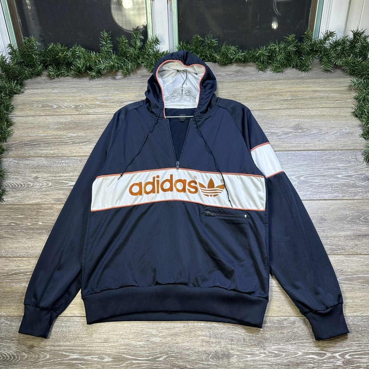 Adidas striped pullover cheap