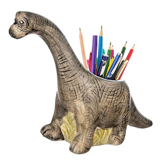 Dinosaur Pencil & Pen Holder - Fun Desk Organizer for Kids & Adults