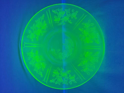 Federal SHARON/CABBAGE ROSE GREEN *10 1/2" LARGE FRUIT BOWL*