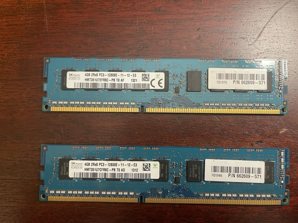 16GB Kit (4x4GB) DDR3-1600 PC3-12800E ECC UDIMM RAM Dell - HP Workstation Server - Image 3 of 4