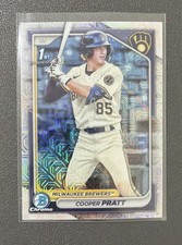2024 Bowman Chrome Mega Box Cooper Pratt Mojo Refractor Brewers 1st BCP-137! A