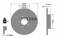 2X Textar Bremsscheibe Hinterachse U.A. FüR Alfa Romeo, Fiat, Jeep