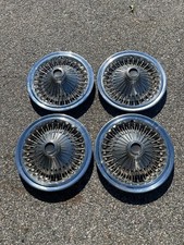 Genuine 1975 To 1979 Chrysler Cordoba 15 Inch Wire Spoke Hubcaps Wheel Covers