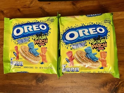 Oreo Sour Patch Kids Limited Edition Cookies x2 Packs 10.68 OZ Each OOD HTF