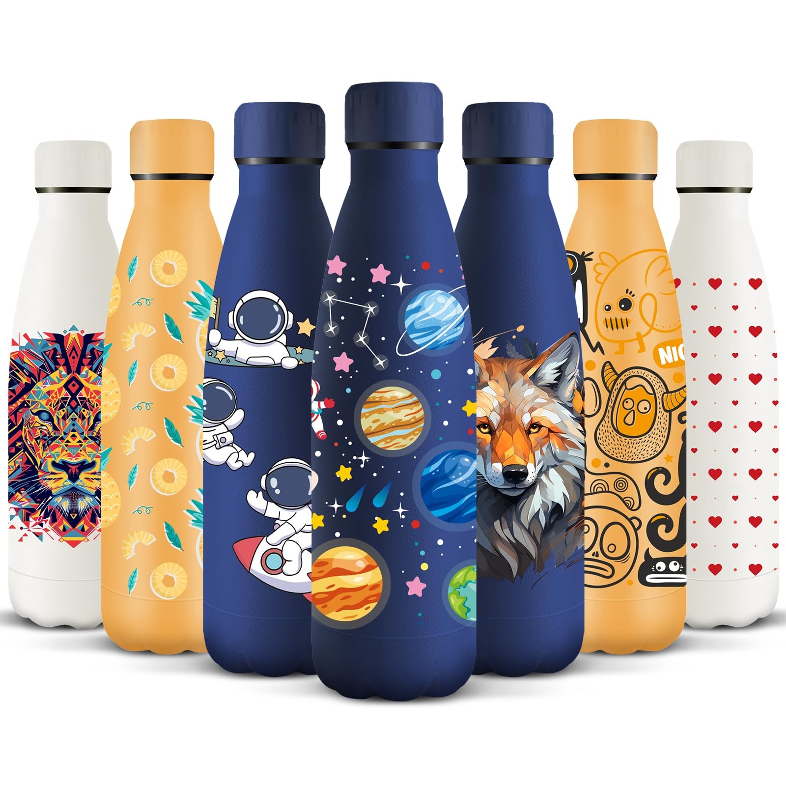 HoneyHolly Borraccia Termica, 500 ml Senza BPA, Bottiglia Termica, (S4f)