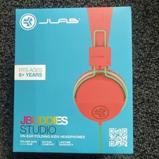 JLab JBuddies Studio Kids Headphones Pink Volume Safe On-Ear NEW Lot of 2