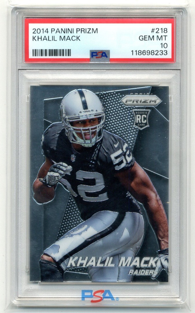 2014 Panini Prizm #218 Khalil Mack RC PSA 10 Gem Mint Oakland Raiders