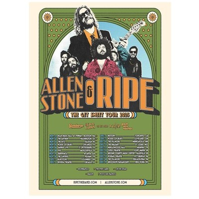 Allen Stone And Ripe The Get Sweet Tour 2025 Poster