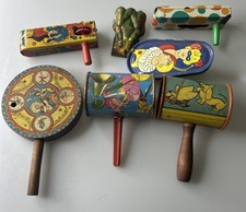 Lot Of Vintage Tin Noise Maker Toys Made In USA