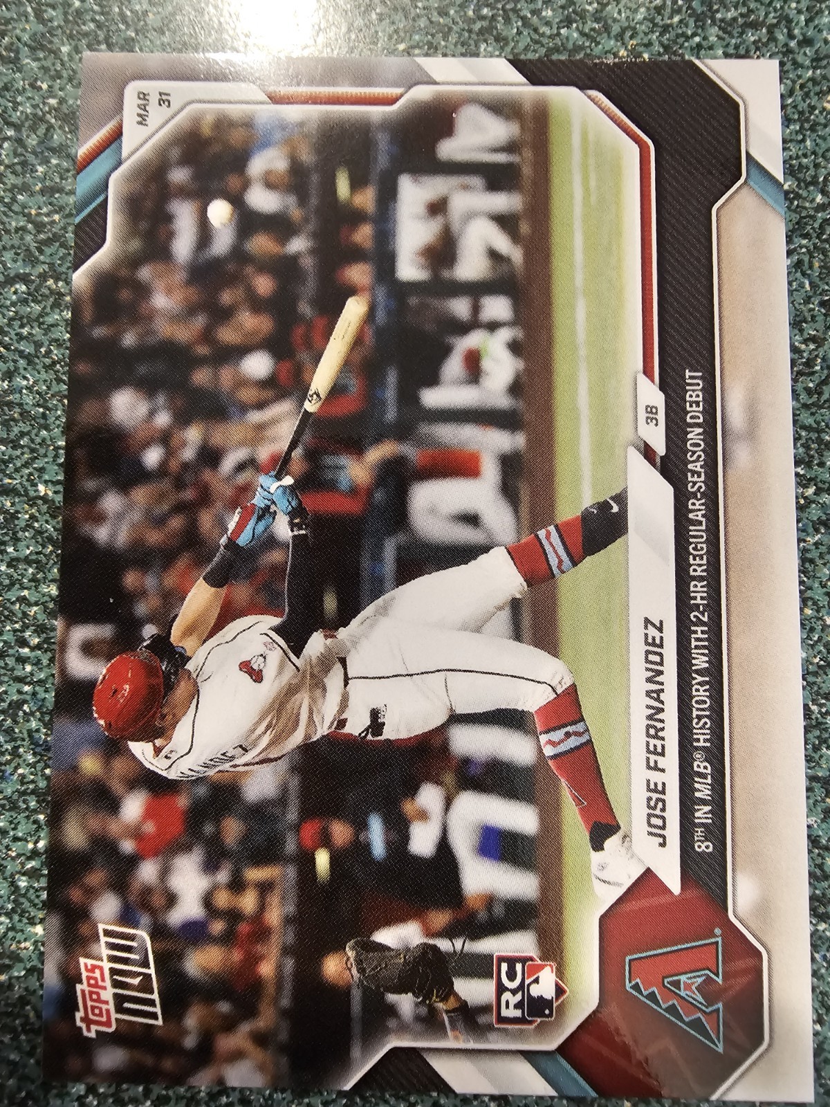 2026 Topps Now MLB #36 Jose Fernandez RC Arizona Diamondbacks