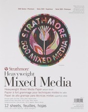 Strathmore 500 Series Heavyweight Mixed Media Pad -12 Sheets 11x14, White