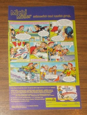 Seltene Werbung MICHI MÜLLER Grießpudding schmeckt und macht groß Comic 2001