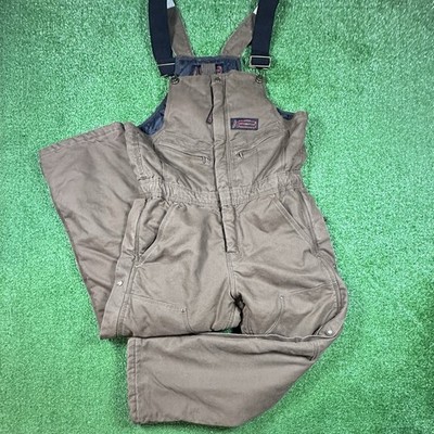 Five Brother Heavy Duty Insulated Work Overalls   Brown Duck Canvas, Double Knee