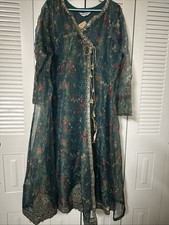 Maria B. Pakistani Designer 3 Piece Printed Polyester Cotton Suit for Women XL