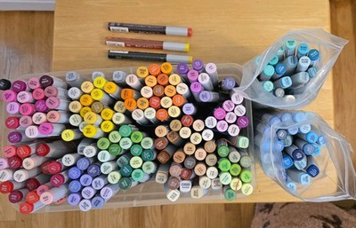 219 COPIC MARKERS included refills  New & Lighlry Used Original Owner Retail 