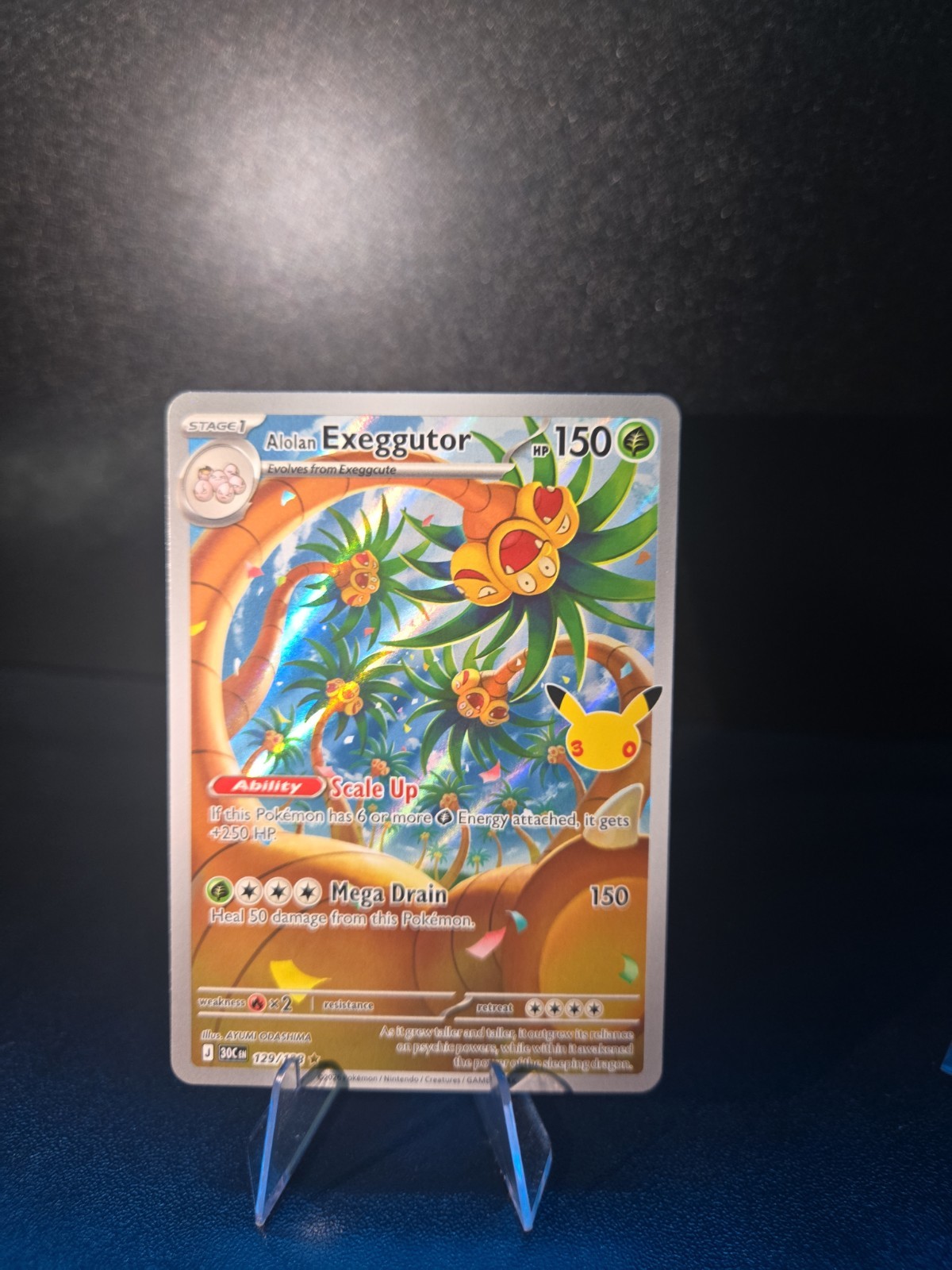 Alolan Exeggutor 129/128 Me: 30th Celebration Holo