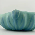 Van Briggle Ming Turquoise Lotus/Tulip Console Bowl 8¾″ Signed CB 50s MCM VTG