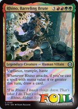 Rhino, Barreling Brute 0140 MTG Marvel's Spider-Man Uncommon NP Foil