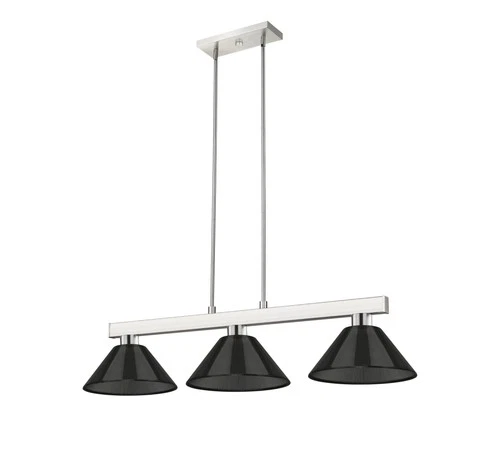 Z-Lite 152-ARS Cobalt 3 Light 50"W Linear Pendant - Black - Picture 5 of 8