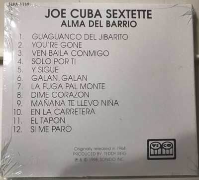 RARE CD Joe Cuba Sextette Alma Del Barrio Digipak Edition 1998