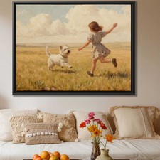West Highland White Terrier Oil Painting Canvas Print for Dog Lovers' Decor