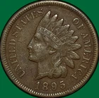 1895 Indian Head Cent Extremely Fine XF Coin #33492