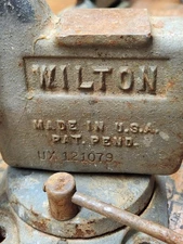 Rare Vintage Wilton 4" Tilt & Swivel Bench Mount Vise Model #121079 Wood Working