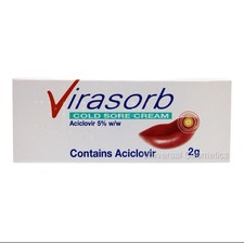 Virasorb Cold Sore Cream Tube Effective Itch Relief - 2g